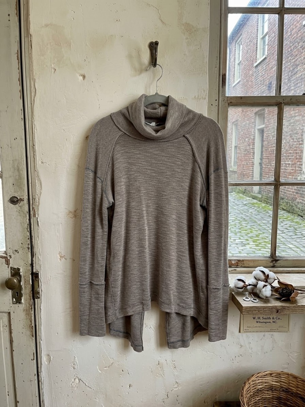 We The Free Taupe Split-Back Lightweight Cardigan